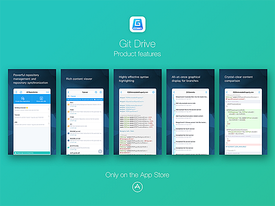 Git Drive products introduction app design interface ui