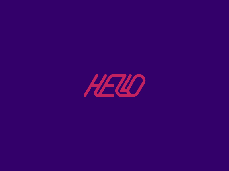 Hello Dribbble! animation claen dribbble gif hello lettering minimal modern pink simple smooth writing
