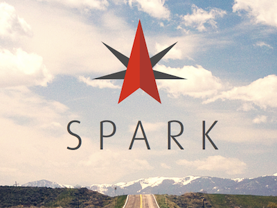 Spark App compass home screen homescreen logo start screen startup startupscreen ui