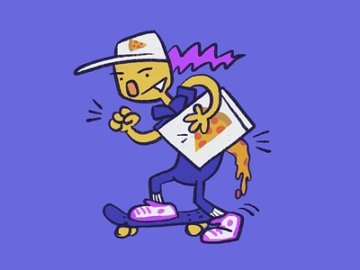 Pizza Guy art cartoon character character art character design colour design doodle drawing handdrawn illustration pizza procreate procreate app