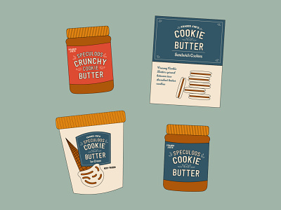 Cookie Butter cookie design graphic ice cream illustration minimal simplistic trader joes typography