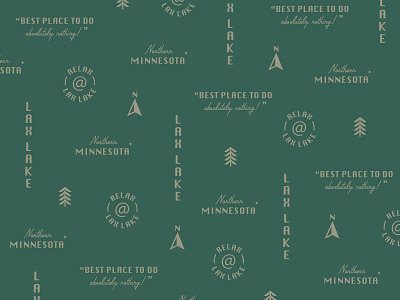 Lax Lake Pattern design graphic illustration lake logo minnesota pattern simplistic type typography