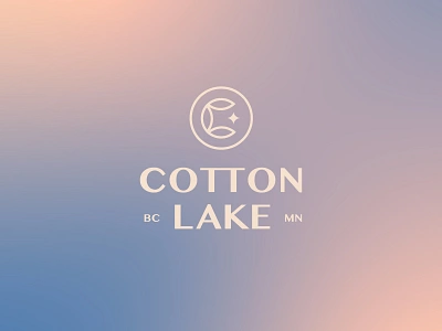 Cotton Lake cotton gradient graphic lake logo minimal minnesota simplistic typography