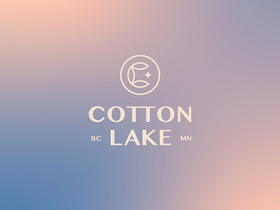 Cotton Lake cotton gradient graphic lake logo minimal minnesota simplistic typography