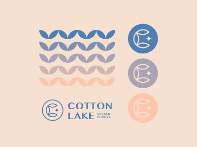 Cotton Lake Patterns cotton gradient graphic illustration lake logo minimal minnesota pattern typography