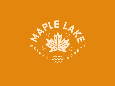 Maple Lake branding graphic illustration lake logo maple maple leaf minnesota simplistic typography