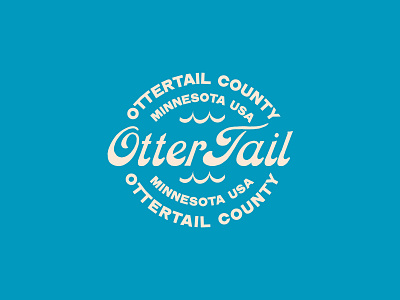 Otter Tail Lake graphic lake logo minimal minnesota typedesign