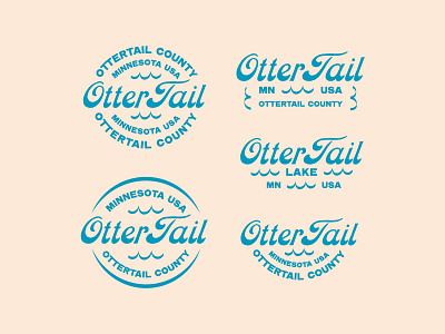 Additional Otter Tail Lake Logos graphic lake logo minimal minnesota otter simplistic typography