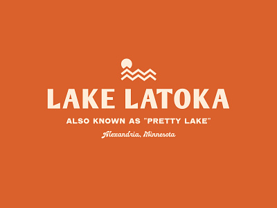 Lake Latoka branding illustration lake latoka logo minnesota simplistic typography