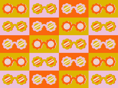 Flower sunnies 😎🌻 bright design flower graphic illustration pattern simplistic sunglasses