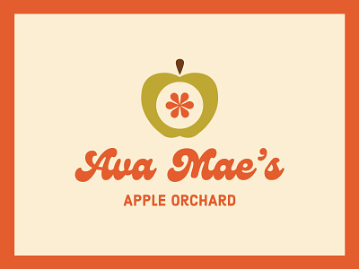 Ava Mae's Apple Orchard apple fall funky graphic illustration logo orchard spice
