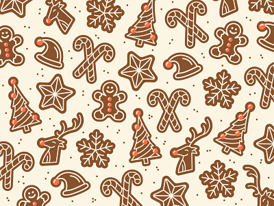 Gingerbread Cookies christmas cookies gingerbread graphic illustration simple spice