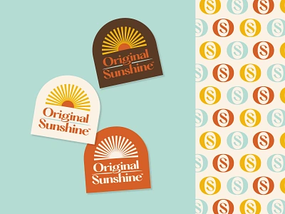 Original Sunshine Badges badge branding graphic logo minimal pattern sunshine type typography