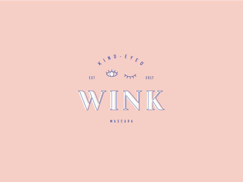 Kind Eyed Wink animation beauty gif logo typography wink