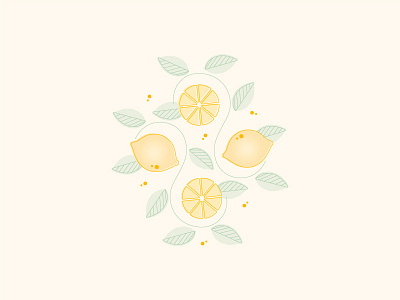 Lemons citrus illustration lemons simplistic