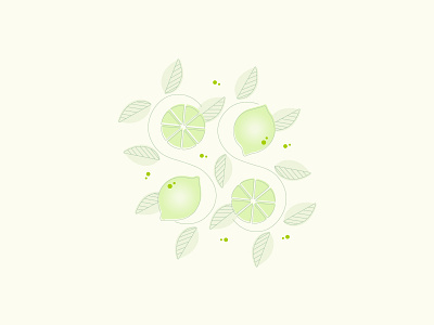 Limes citrus limes minimal pastel simplistic