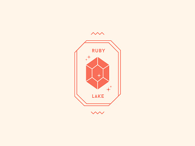 Ruby Lake illustration lake logo minnesota ruby typography