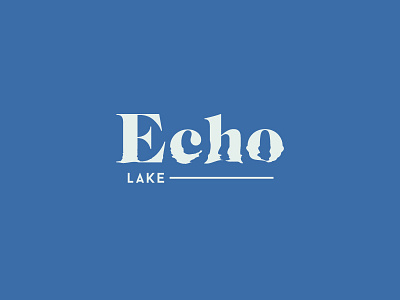 Echo echo lake logo minnesota typography