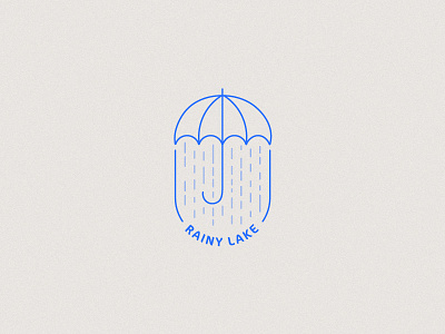 Rainy Lake graphic illustration lake line logo minimal minnesota simple simplistic typography