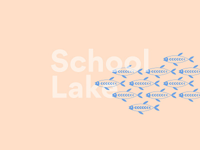 School Lake graphic illustration lake logo minimal minnesota simplistic type typography vector