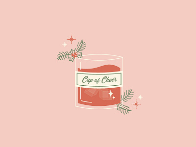 Cup Of Cheer christmas cup of cheer drink graphic illustration simple simplistic type vector