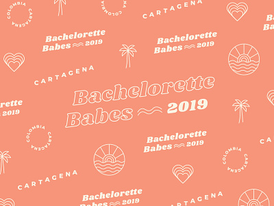 Bachelorette Babes bachelorette cartagena colombia graphic illustration logo minimal simple simplistic type typography