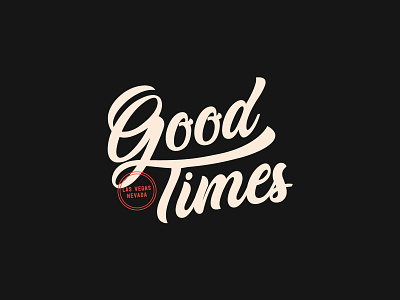 Good Times good times logo minimal simplistic type typography vegas