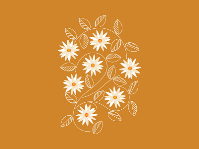 Spring Fever daisy florals flowers illustration minimal simple simplistic spring