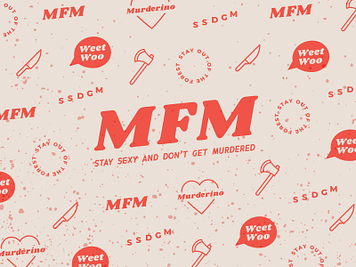 MFM graphic illustration logo mfm podcast simplistic ssdgm typography