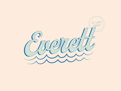 Everett Lake everett graphic lake logo simple simplistic type typography