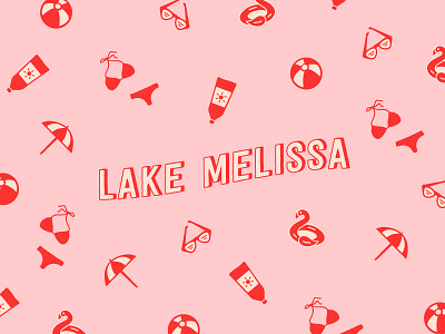 Lake Melissa design graphic illustration lake logo minimal minnesota simplistic typography