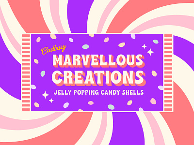 Cadbury Marvellous Creations candy candy bar chocolate illustration sweets typography