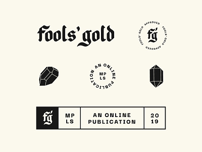 Fools' Gold Continued branding logo minnesota publishing simplistic type typography