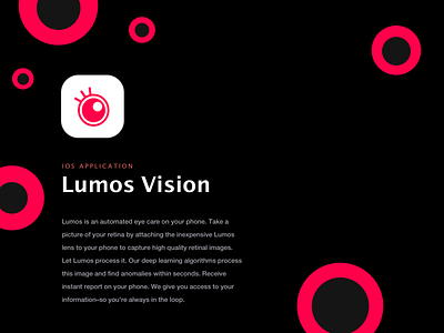 Lumos Vision Flyer app branding design flat flyer illustration ios layout minimal poster print typography ui ux web website