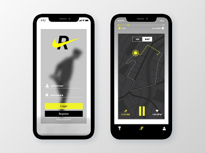 Nike Run App app iphone iphonex location login map nike run runningapp signin tracker