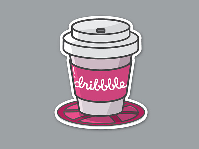 Playoff! Dribbble Sticker - Coffee