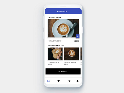 Coffee ordering app android app coffee interface material mobile order shop ui ux
