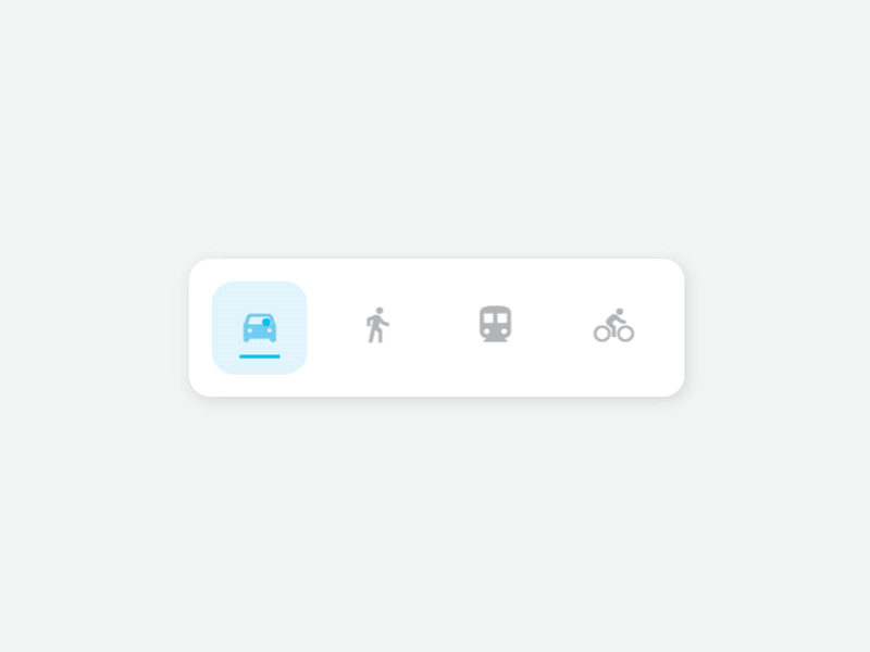 Transport Tab Bar android animation app button gif interaction maps motion tab tabs toolbar transport ui ux