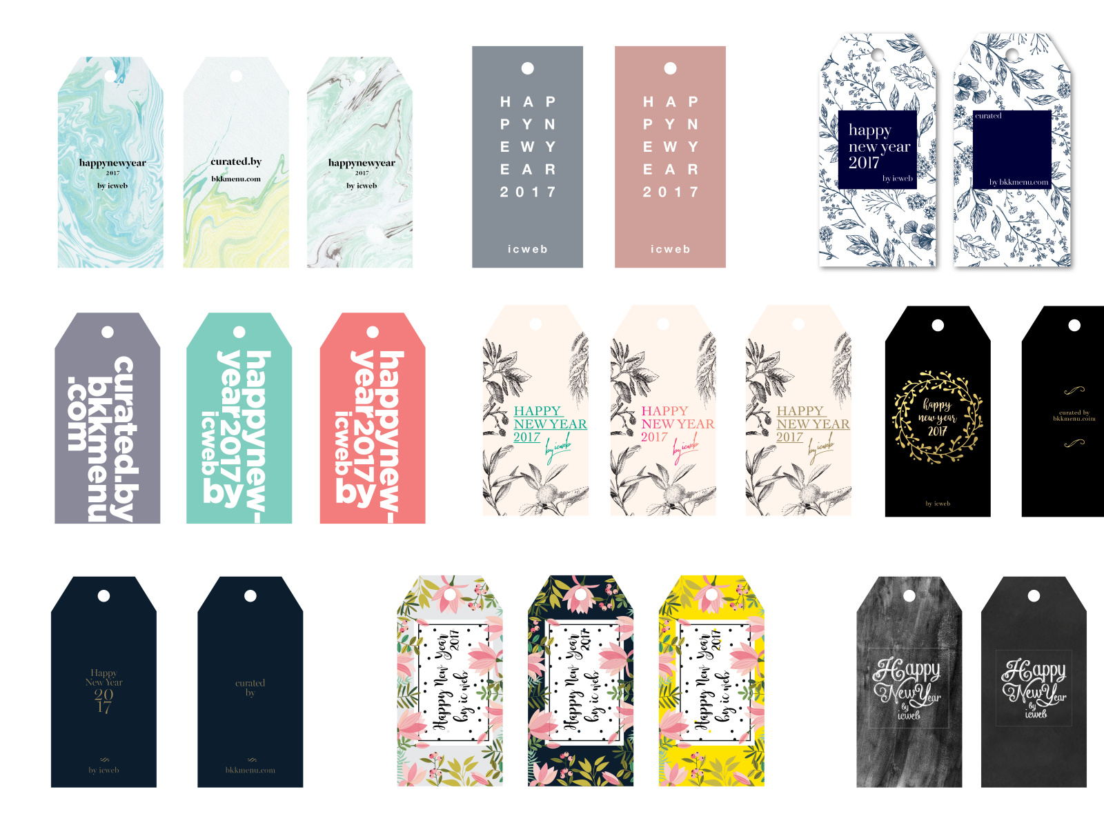 tag card design happy new year 2017 by KARATWORKS on Dribbble