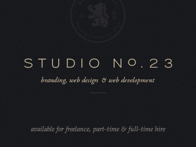 Studio No.23 Holding Page