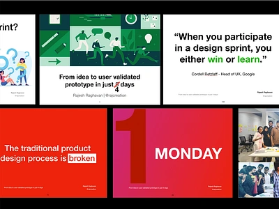 Design Sprint Webinar Slide Deck branding design designsprint facilitator presentation presentation design product design user experience