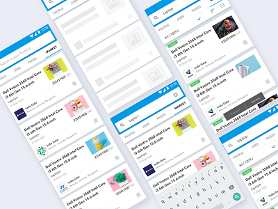 Main search concept design lazzy loader mobile app product card search shimmer sort