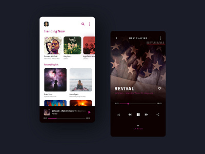 Music Player App Concept design music player typography ui web