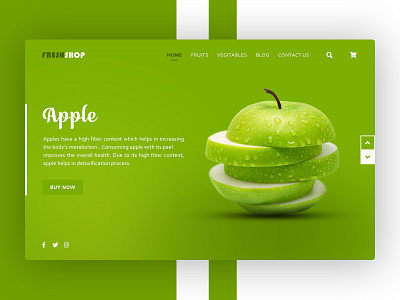 Fruits Dashboard design food app foodie fruits typography ui web