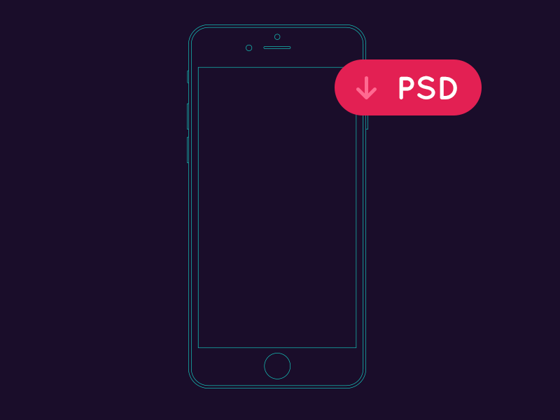 Download Iphone Outline Mockup By Dominik Rezek On Dribbble