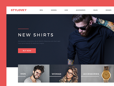 Stylovky redesign clean czech ecommerce fashion flat homepage shop store