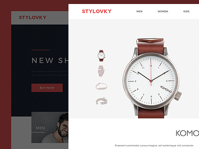 Stylovky - product detail clean detail ecommerce fashion komono minimalistic product product page store watches