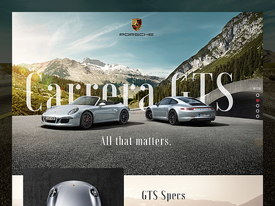 Porsche GTS microsite (WIP) gts mountains porsche redesign scroll ui website