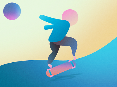 Skater action adobe illustrator adobe photoshop gradient illustration skateboarding skater