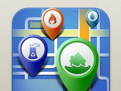 IOS Icon for Innovative Real Estate Data App crowdspring design icon ios project real estate